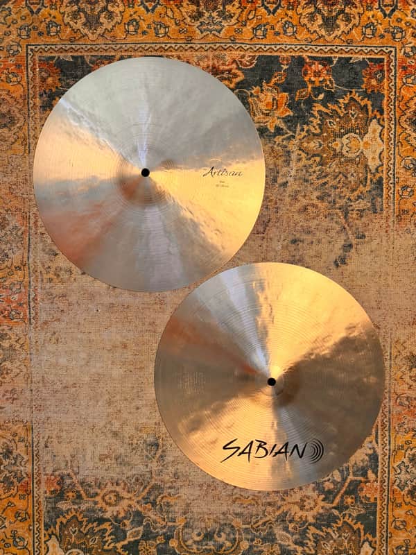 RARE Sabian ARTISAN 15” Hihats 1028 1530 g DARK + CRISP PERFECT SHAPE! Amazing! Don’t Pay $1000 image 1