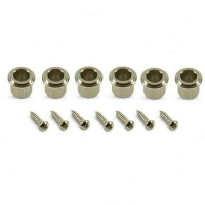 Kluson 6 In Line Deluxe Series Tuning Machines - Double Line - Nickel With Oval Metal Buttons image 6