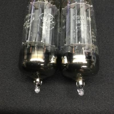 MATCHED PAIR GE 6CG7 (3 Plate Design) Vintage AUDIO VACUUM TUBES Tested 10.8787 image 3