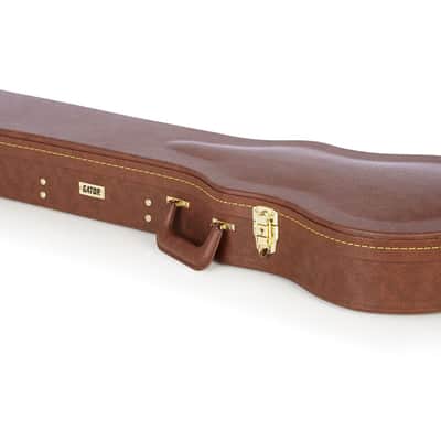 Gator GW-LP-BROWN Gibson Les Paul Guitar Deluxe Wood Case Brown image 1