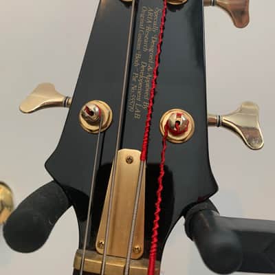 Cliff Burton Aria pro II Elite I 1984 - Black and gold image 5