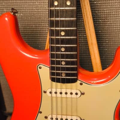 Fender Stratocaster 1964 Fiesta Red Refin Hardtail conversion 3kg image 5