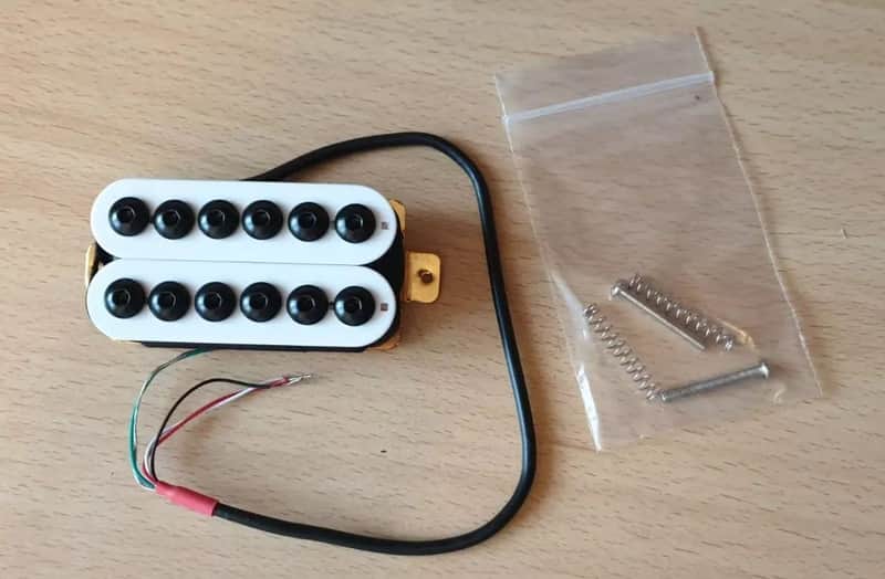 Humbucker Electric Guitar Pickup - White image 1