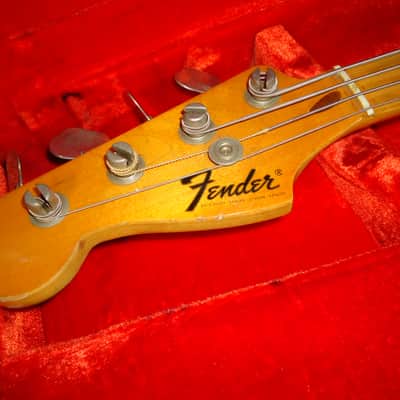 Vintage Early 1970's Oly White Fender Lefty Left Handed Precision 4 String Electric 'P' Bass in OHSC image 3