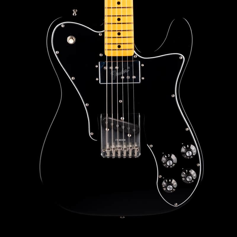 Pre Owned 2024 Fender American Vintage II 1977 Telecaster Custom Black With OHSC image 1