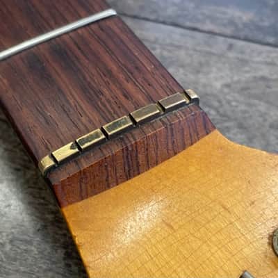 Vintage 1961 Fender Slab Board Brazilian Rosewood Stratocaster Neck image 4