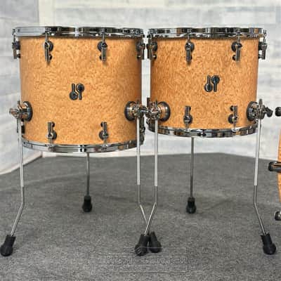 Sonor SQ2 Maple/Birch 4pc Drum Set Birdseye Amber Semi Gloss image 3