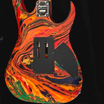 IBANEZ RG 470 Orange Tiger Custom Swirl-Year 1993-Lefthand - one off!! image 12