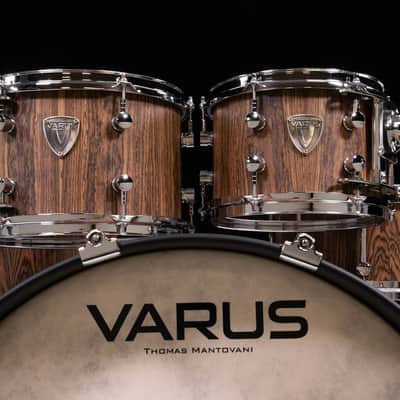 Varus Drums 5pc Shell Pack Mahogany Shells - Bocote Outer Ply image 7