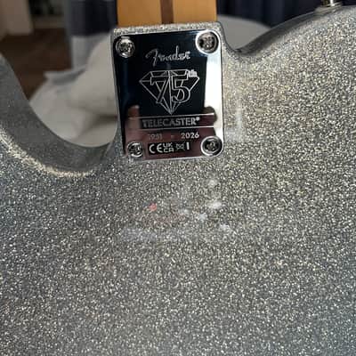 Fender 75th anniversary telecaster sparkle silver. Fender telecaster 2025 - Silver sparkle image 8