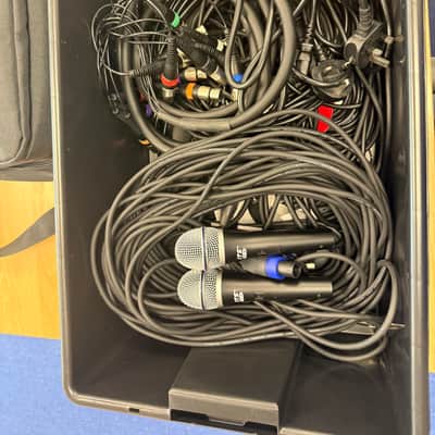 FBT Vertus CS1000 Complete PA System Bundle with Peavey PV20 Mixer, JTS Wireless Mics, Cart & Cables image 14