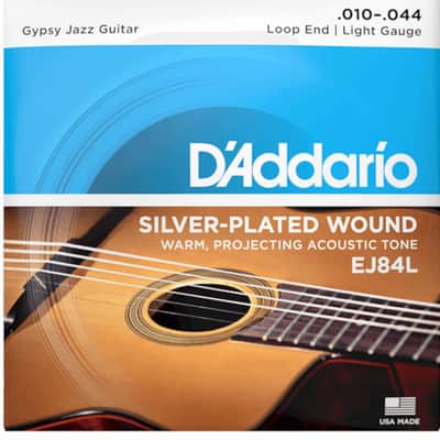 D'Addario Guitar Strings - Gypsy Jazz - Loop End - Silver Plated Wound EJ84L Light image 1