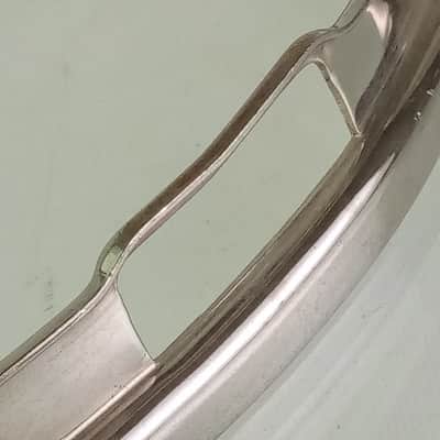 Ludwig 15"NOB BRASS Triple-Flange Snare Drum Resonant Rim/Hoop 8Lug Nickel WFL image 2