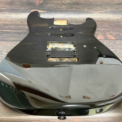 80s Charvel by Jackson Model-3 SSH Body Black w/Original Plate Made in Japan image 7