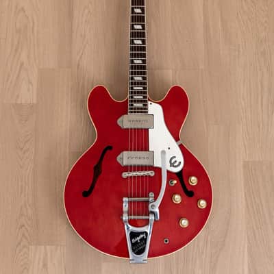 1991 Epiphone Casino Electric Guitar Cherry w/ Bigsby & Case, Pre-Elitist, Japan Terada imagen 2