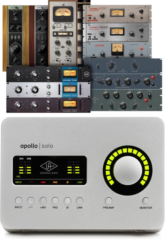 Universal Audio Apollo Solo Heritage Edition USB-C Audio Interface with UAD DSP (ApolloSUSBCHEd2) image 1
