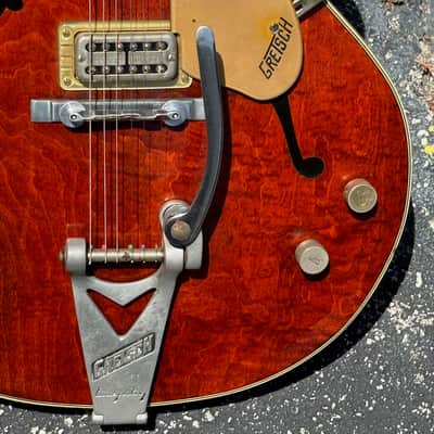 Gretsch 6122 Country Gent 1960 - very early production beautiful Flamey Maple & the coolest factory F-Hole Inserts. image 13