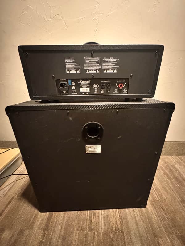 Marshall MG412ACF 120-Watt 4x12" Angled Guitar Speaker Cabinet 2011 - 2018 - Black Carbon Fiber image 1