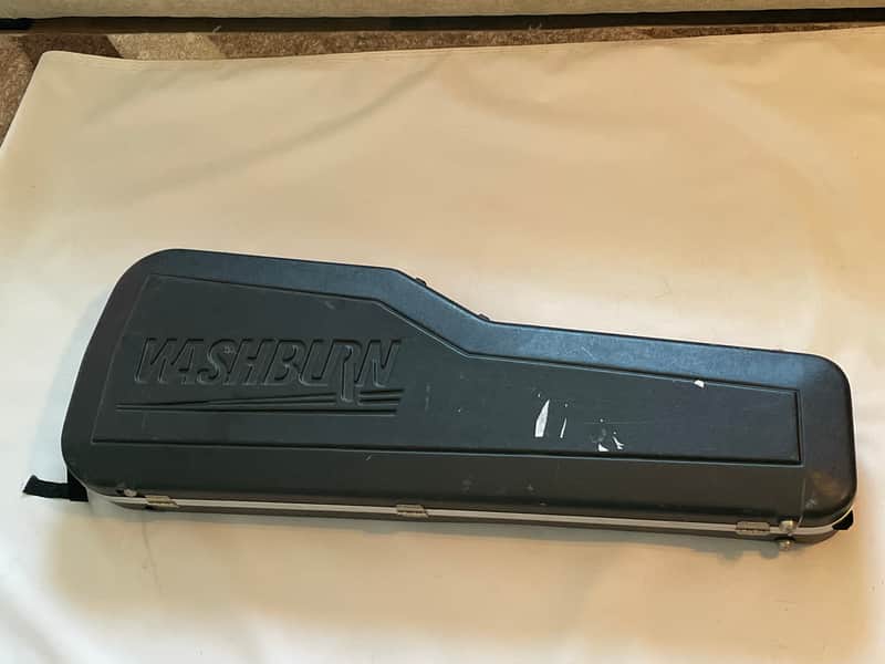 1990's Washburn Stratocaster Style Black Chainsaw Guitar Case image 1