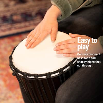 Meinl Percussion HDJ1-M Headliner "Congo Series" Wood Djembe, Medium: 10" Diameter image 2
