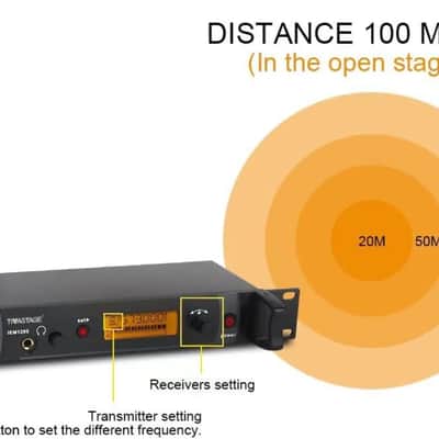 Tiwastage Wireless IEM system in ear monitor with 8 bodypacks image 4