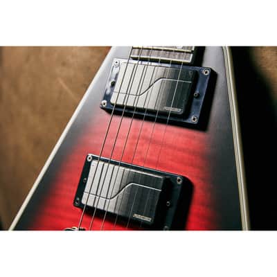 Epiphone Dave Mustaine Signature Flying V Prophecy Guitar w/ Fishman Fluence Pickups - Aged Dark Red Burst image 8