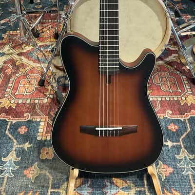 Ibanez FRH10NBSF Thinline Nylon Acoustic-Electric Guitar (Brown Sunburst) image 2