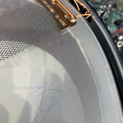 Eric Singer's KISS, David Frangioni Collection, Pearl 14x6.5" "Mirror Ball" Free Floater Snare Drum, Signed by all members of KISS! image 18
