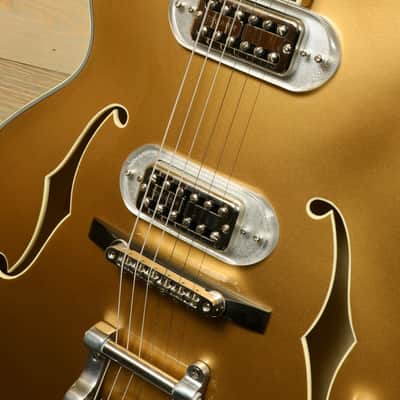Eastman T58/v-GD Goldburst (or Goldtop) Thinline Hollowbody – Excellent Condition w/ Hard Case image 10