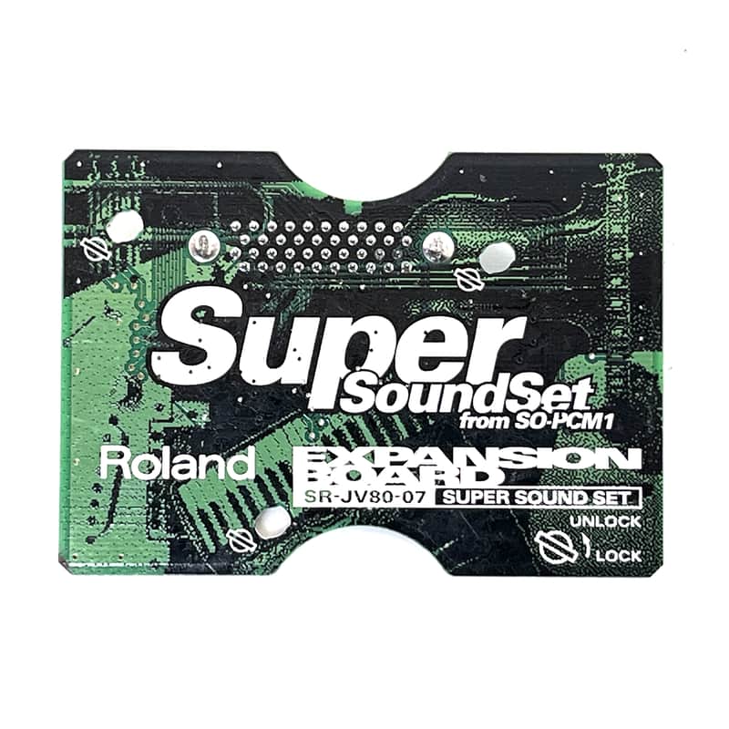 Roland SR-JV80-07 Super Sound Set Expansion Board 1990s - Green Made in Japan Worldwide Shipment image 1