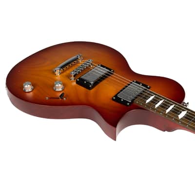 Eart EGLP-610, Roasted Mahogany Solid Body, 3-Way Switch 1 Tone 1 Volume,22 Stainless Steel Frets, Honey Tea image 4