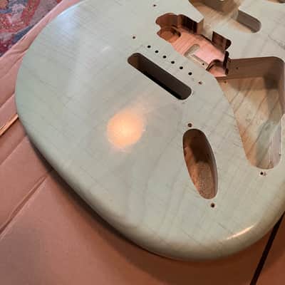 MJT VTS - Surf Green Nitro Relic Stratocaster Body image 8