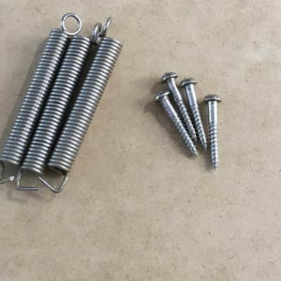Vintage Made in Japan Fender 1980s Natural Aged Relic Tremolo Bridge Parts 3 Springs + 4 Mounts image 1