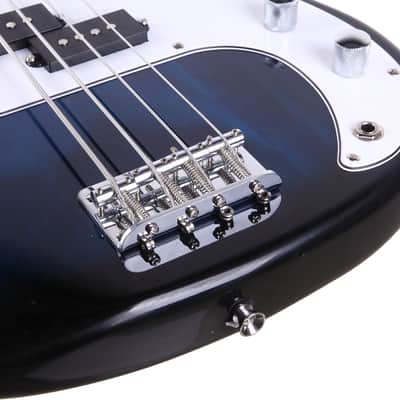 Glarry GP Blue 4 String Electric Bass Guitar image 5