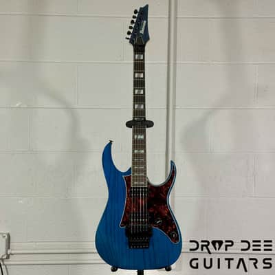Ibanez Prestige RG653DX Electric Guitar w/ Case - Transparent Deep Blue Flat image 2