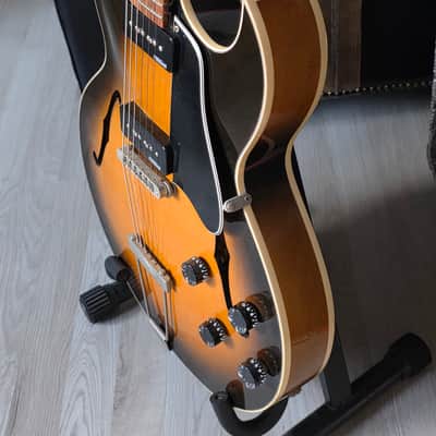 Gibson ES-135 1992 Reissue Vintage Tobacco Burst P90 Florentine based on 335 image 6