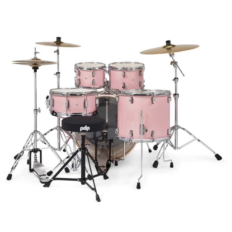 PDP Mainstage Twisted Rose Sparkle w/HW Paiste Cym Pack Drum Kit image 1