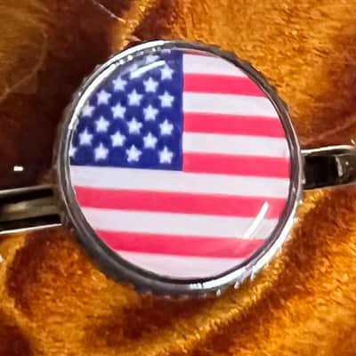 Kinnatone U.S.A. Flag Chrome Switch tip for Blade style switch 3 or 5 way Strat tele image 8