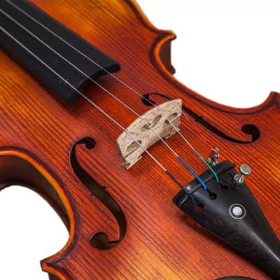 Paititi 4/4 Intermediate Violin Outfit | Hand-Carved Violin with Case, Bow & Accessories – Red-Brown Satin Finish image 3