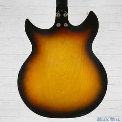 Vintage Harmony H82 Rebel Electric Guitar Sunburst Gold Foil Pickups image 13