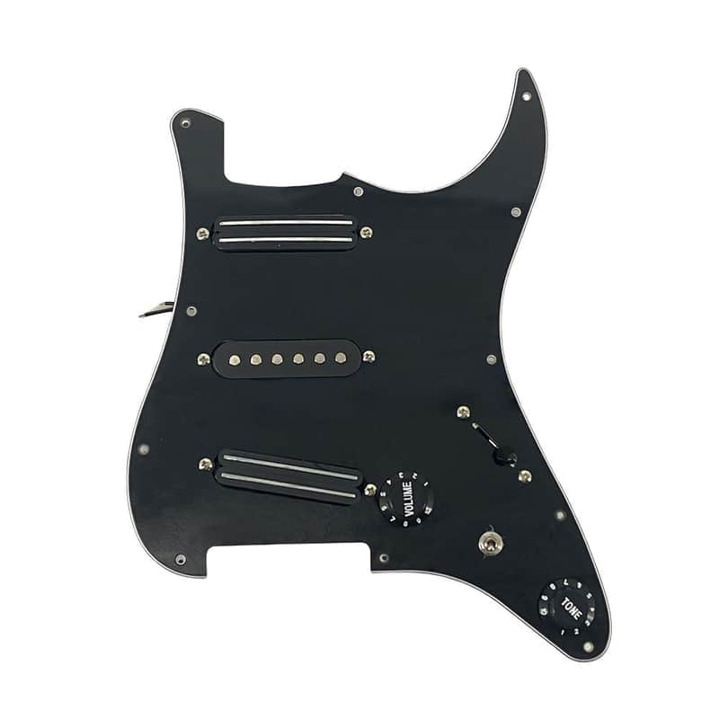 Stratocaster Style Loaded SSS Guitar Pickguard and Pickup, Pearl Black image 1