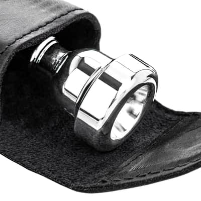 Trumpet Mouthpiece Pouch Leather Crazy Horse Brown. Handmade (Single, Black) image 4