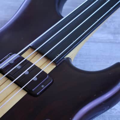 1980 Ibanez Japan MC940 Musician Series Neckthrough Fretless Bass (Dark Stain) image 5