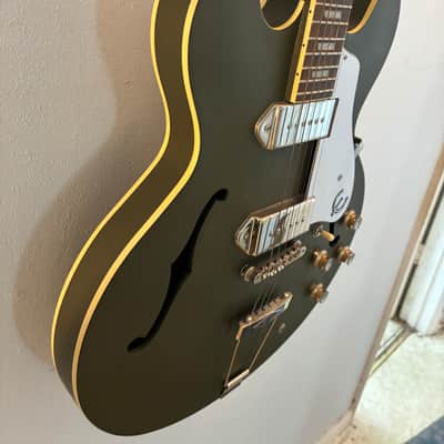 Epiphone CASINO 2021 - OLIVE WORN with Excellent Case FULLY HOLLOW-P-90s image 9