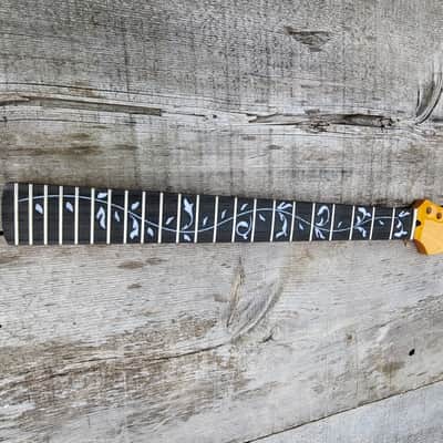 Canadian maple vintage tint Tree of life inlays rosewood bone nut guitar ST neck fits oem image 6