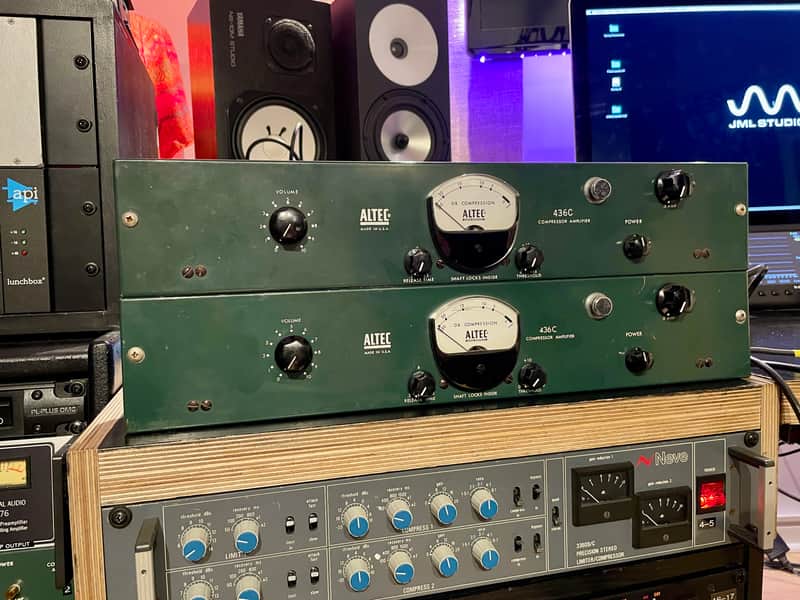 Full EMI converted Altec 436C Compressor Amplifiers with RS124 mods - Sequential Serial #’s! Very Clean Pair image 1