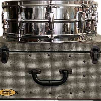 Ludwig / Super Ludwig, 1960-1963,  Pre-Serial Keystone Badge, Chrome Over Brass, 5” x 14” Concert Snare Drum image 3