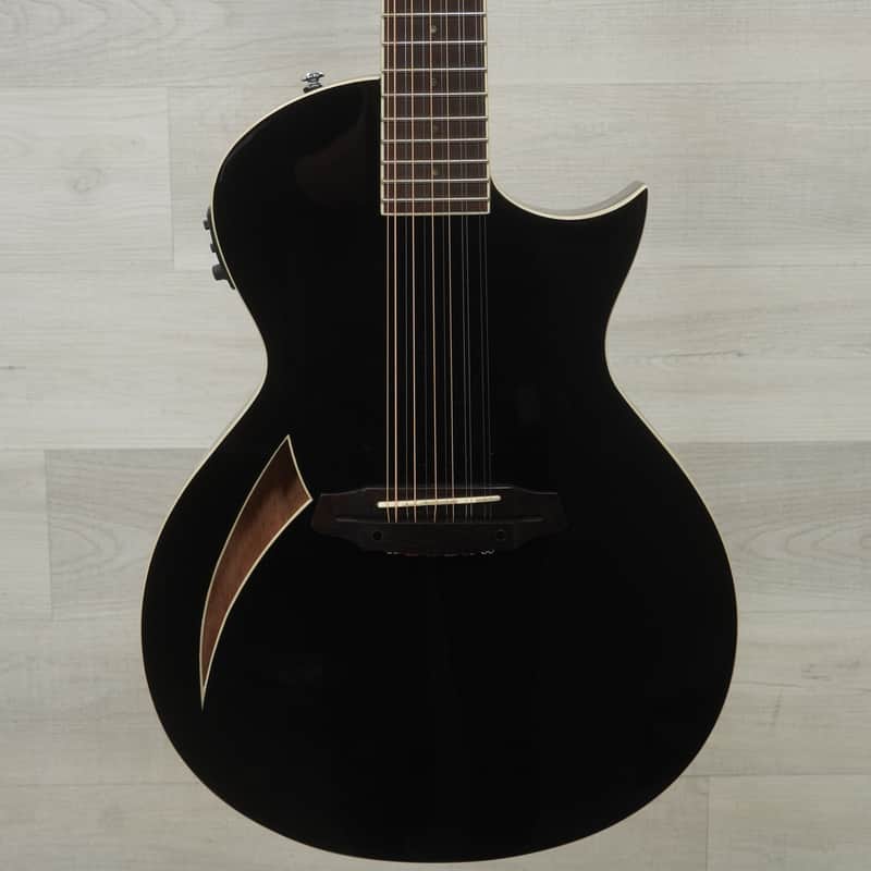 Used LTD TL-12 Acoustic Guitar Black image 1