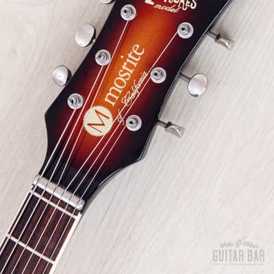 1990s Mosrite Ventures Model '63 Vintage Reissue Sidejack Sunburst w/ Vibramute & Case image 4