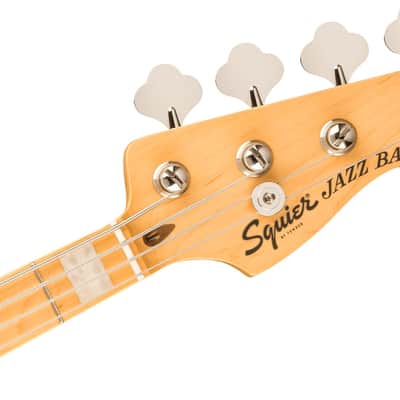 Squier Classic Vibe Active '70s Jazz Bass, Maple Fingerboard, Black Pickguard, Mocha image 3
